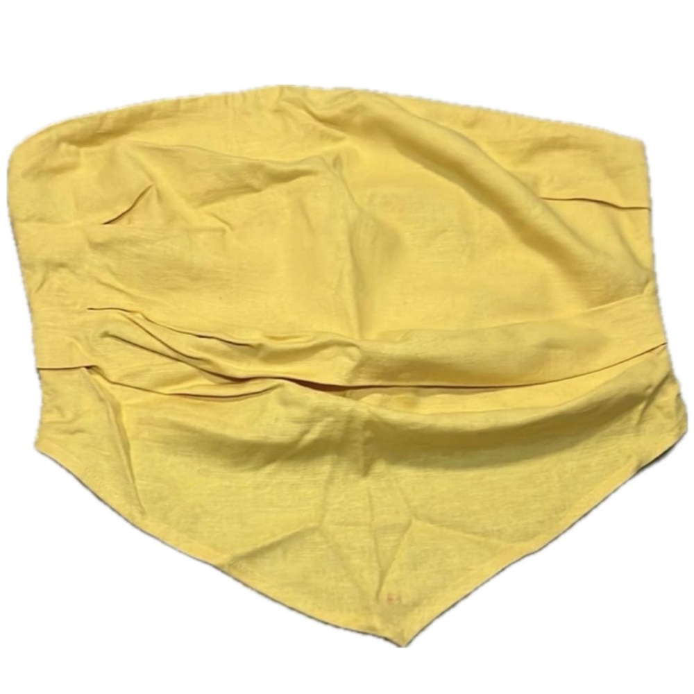 Mustard Yellow Tube Top with zipper in back
